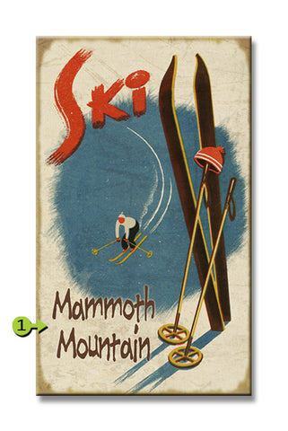 Skis in Snow Metal 23x39