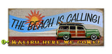 The Beach Is Calling Metal 17x44