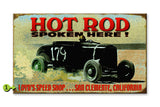 Hot Rod Spoken Here Metal 18x30