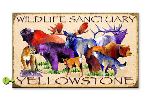 Wildlife Sanctuary ~ National Park Signage Wood 28x48