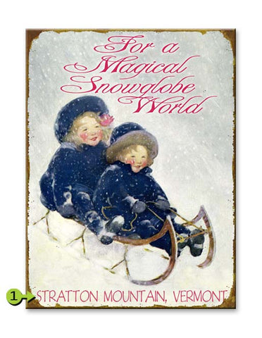 For a Magical Snowglobe World Metal 23x31