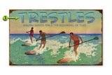 Riding the Waves (With Paddles) Wood 28x48