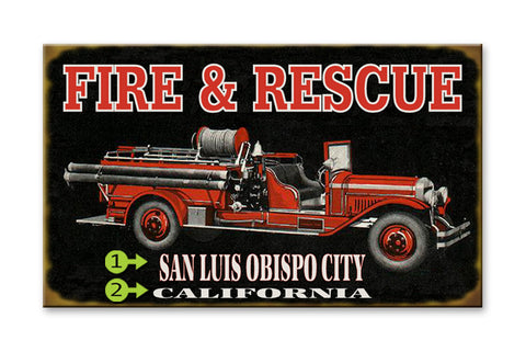Fire & Rescue Metal 23x39
