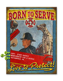 Born to Serve Wood 23x31