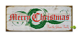 Merry Christmas Metal 17x44