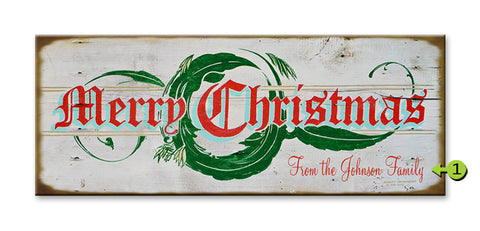 Merry Christmas Metal 14x36