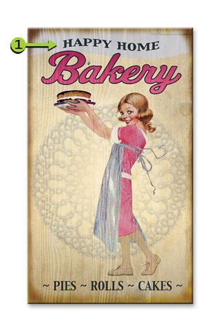Bakery - Pies, Rolls, Cakes Wood 28x48