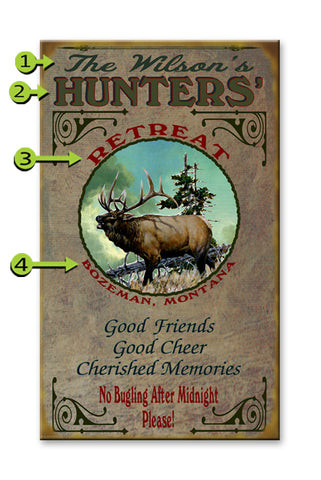 Hunters Retreat (Elk) Metal 23x39
