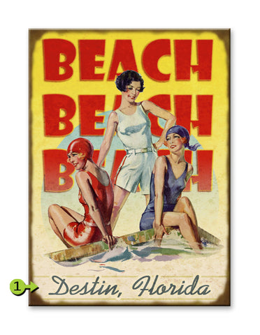 Beach, Beach, Beach Metal 28x38