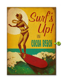 Retro Surf's Up Wood 28x38