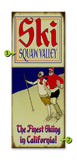 Alpine Ski Couple Metal 17x44