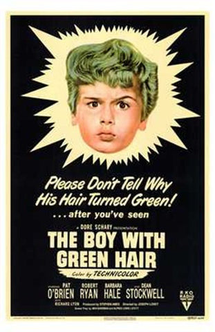 Boy with Green Hair Movie Poster Print