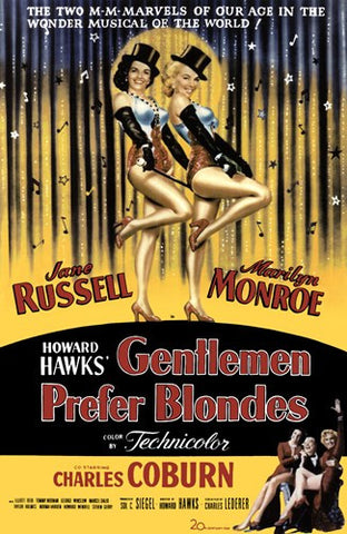 Gentlemen Prefer Blondes, c.1953 - style A Movie Poster Print