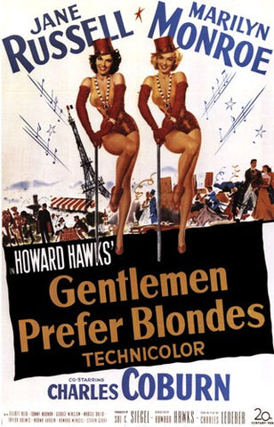 Gentlemen Prefer Blondes, c.1953 - style B Movie Poster Print