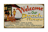 Welcome to the Beach House Generic Wood 28x48