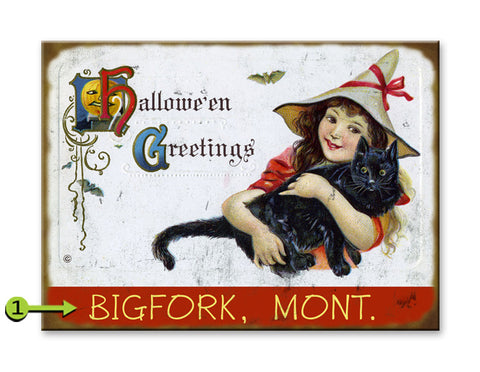 Hallowe'en Greetings Metal 17x23