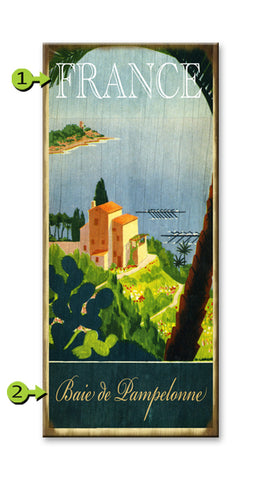 France, Ocean View Metal 17x44