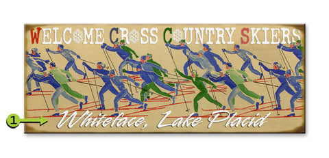 Cross-Country Skiers Metal 17x44