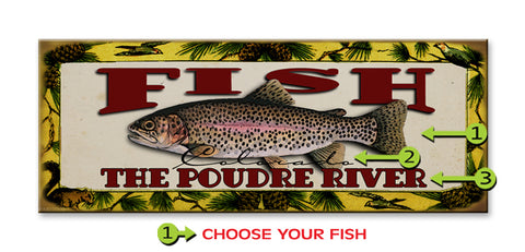 Freshwater Fish (Choose your favorite fish) Metal 17x44