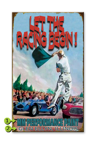 Let the Racing Begin Metal 14x24