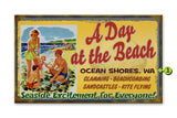 Day at the Beach Wood 18x30