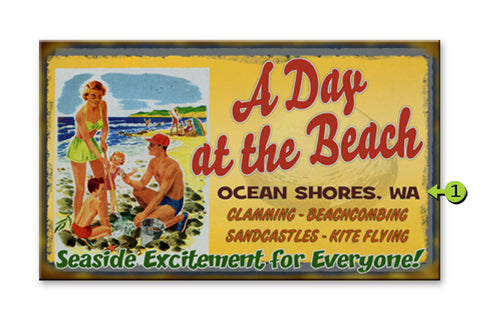 Day at the Beach Wood 28x48