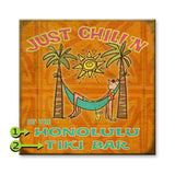 Just Chilli'n Hammock Sign w/ Palm Trees Metal 28x28