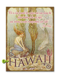Mermaid and Fish Conversation Wood 23x31