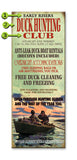 Early Risers Duck Hunting Club Metal 14x36