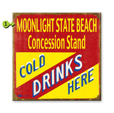 Cold Drinks Here Metal 28x28