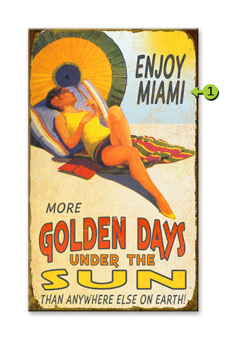 Golden Days Under the Sun Wood 28x48