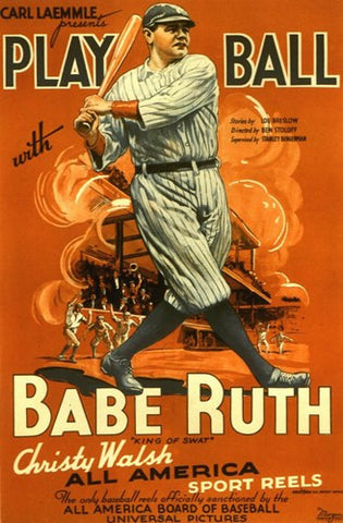 Play Ball with Babe Ruth Movie Poster Print