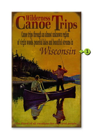 Wilderness Canoe Trips Wood 23x39