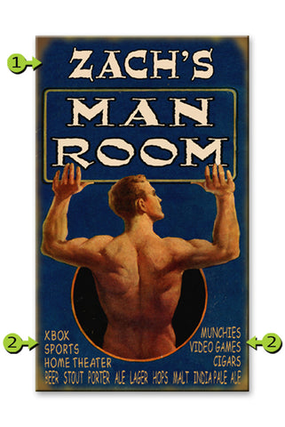 The Man Room Wood 18x30