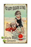 For Happy Seashore Outings Metal 23x39
