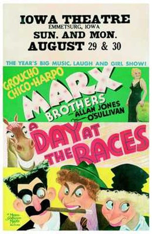 Day At the Races  a Movie Poster Print