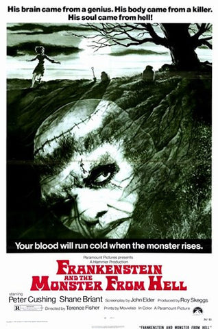 Frankenstein and the Monster from Hell Movie Poster Print