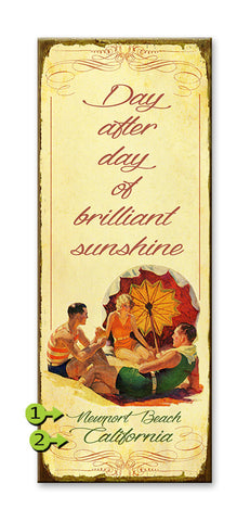 Day after day of brilliant sunshine Metal 14x36