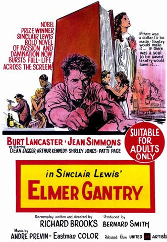Elmer Gantry Movie Poster Print