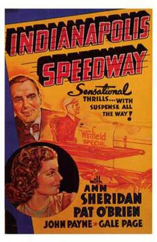 Indianapolis Speedway Movie Poster Print