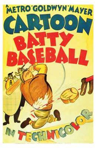 Batty Baseball Movie Poster Print