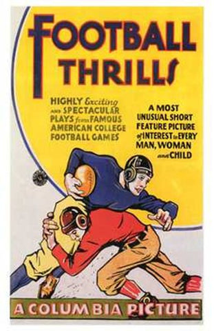 Football Thrills Movie Poster Print