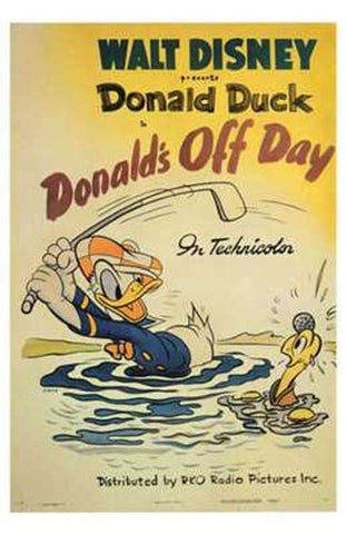 Donald's Off Day Movie Poster Print
