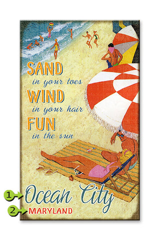 Sand, Wind & Fun Wood 28x48