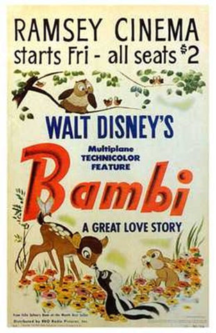 Bambi Movie Poster Print