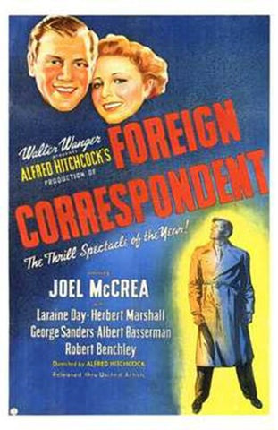Foreign Correspondent Movie Poster Print