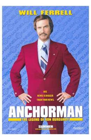 Anchorman: the Legend of Ron Burgundy Movie Poster Print