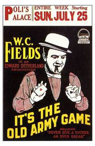 It's the Old Army Game Movie Poster Print