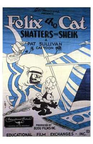 Felix the Cat Shatters the Sheik Movie Poster Print