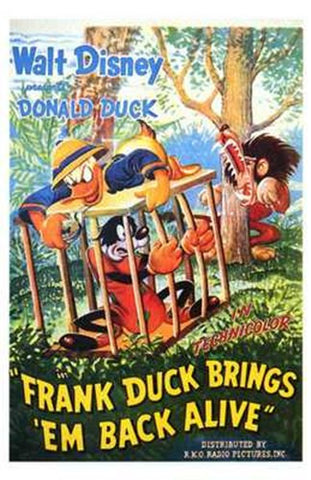 Frank Duck Brings 'Em Back Alive Movie Poster Print
